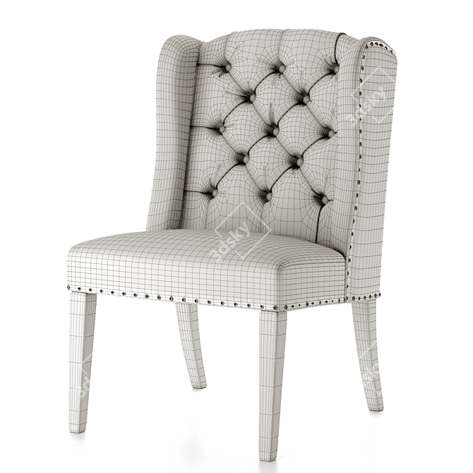 Elegant Beige Maison Chair 3D model image 3