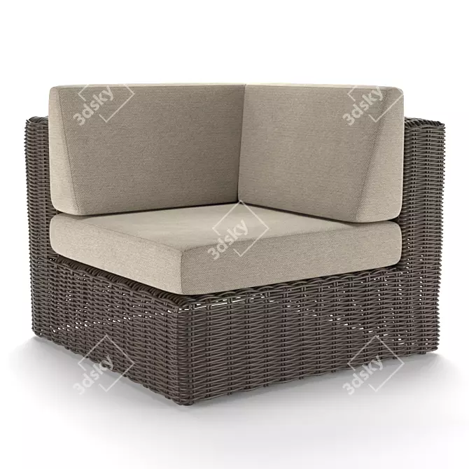 Havana Outdoor Corner Sofa 3D model image 1