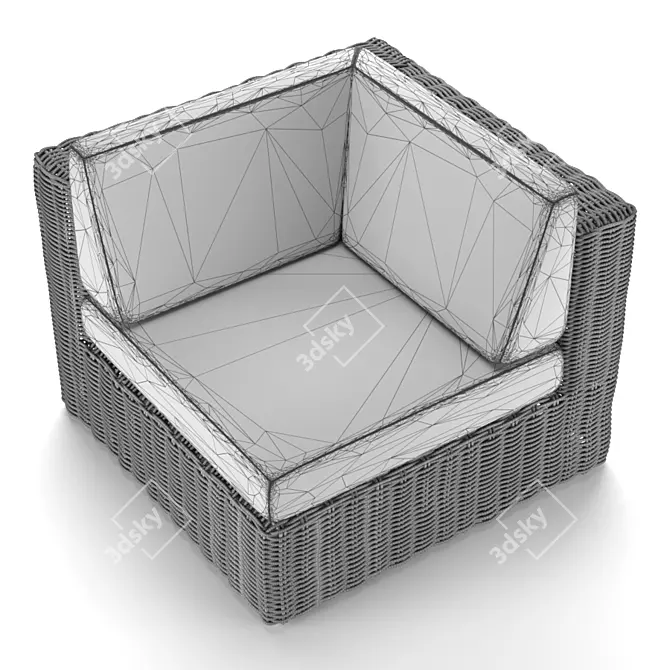 Havana Outdoor Corner Sofa 3D model image 3