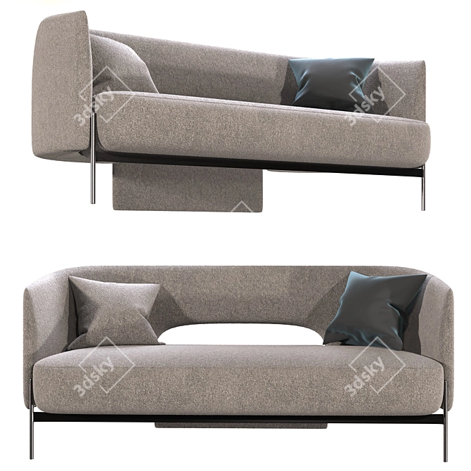 Minimalist Modern Sofa 3D model image 1