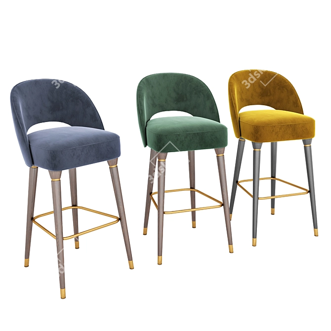 Elevate your space: Collins Bar Chair! 3D model image 1