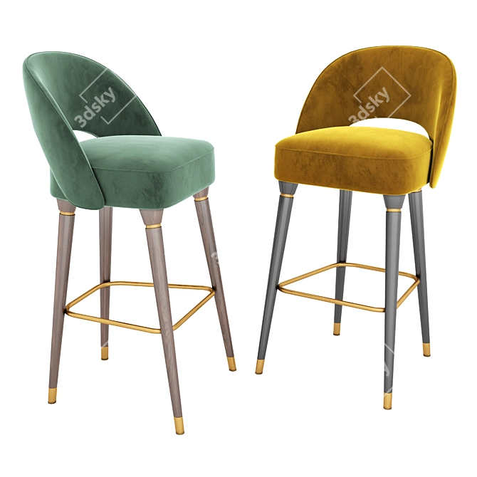 Elevate your space: Collins Bar Chair! 3D model image 2