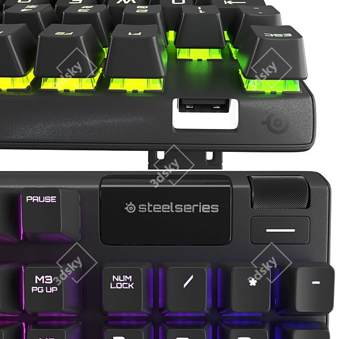 Ultimate Gaming Keyboard: SteelSeries APEX Pro 3D model image 2