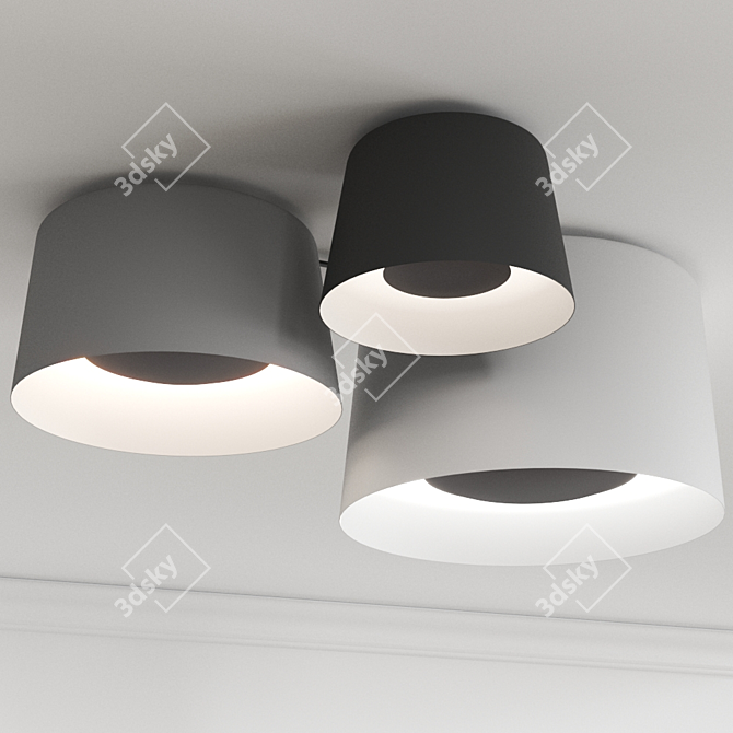 Streamlined Tube 6115 Ceiling Lamp 3D model image 3