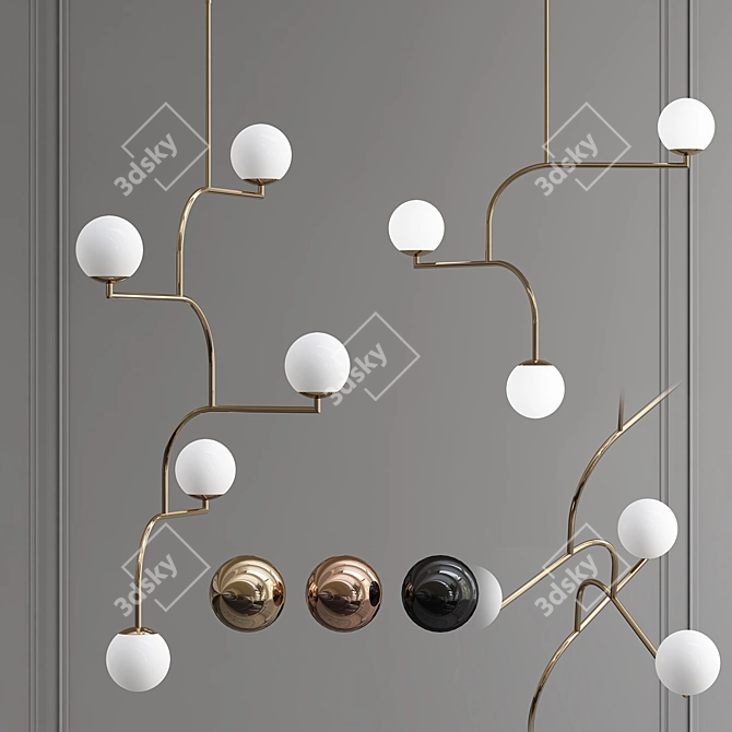 Modern Hanging Chandelier: MOBIL 2013 3D model image 1