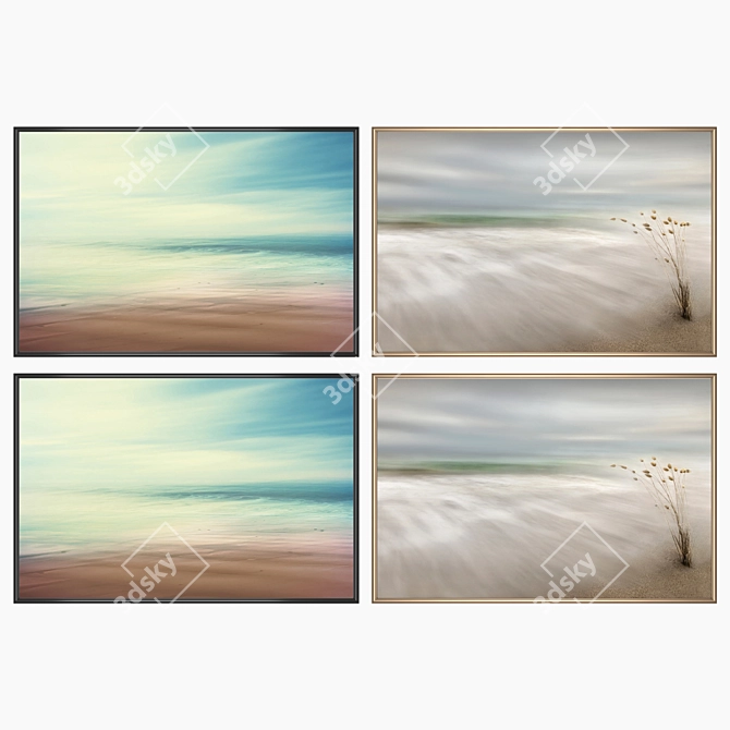 Elegant Wall Art Set 1383 3D model image 2