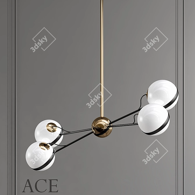 Troy Lighting ACE Chandelier 3D model image 1