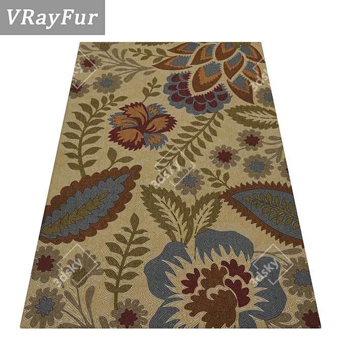  Luxe Home Carpets Set 3D model image 2