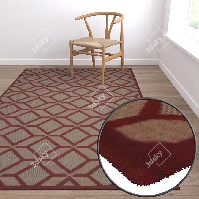 Luxury Carpet Set: High-Quality Textures for Stunning Renderings 3D model image 5