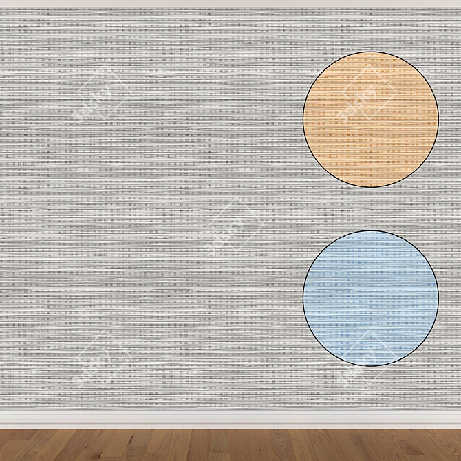 Seamless Wallpaper Set (3 Colors) 3D model image 1