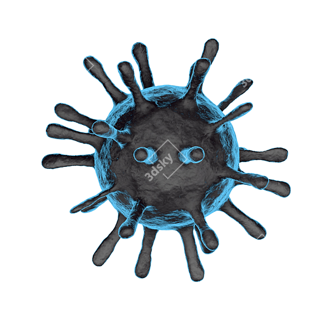 3D Virus Cell Model - 4 Colors 3D model image 2