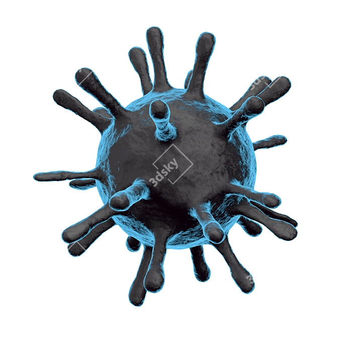 3D Virus Cell Model - 4 Colors 3D model image 3