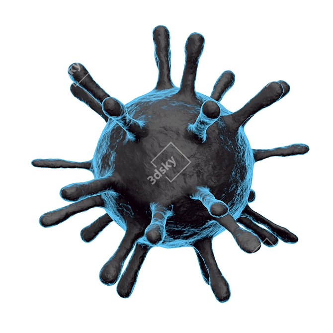 3D Virus Cell Model - 4 Colors 3D model image 4