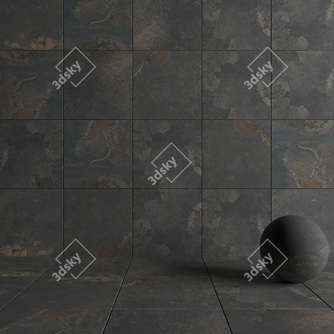 Kayah Rust Stone Wall Tiles 3D model image 4