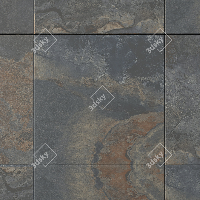 Rustic Stone Wall Tiles - Kayah Collection 3D model image 2