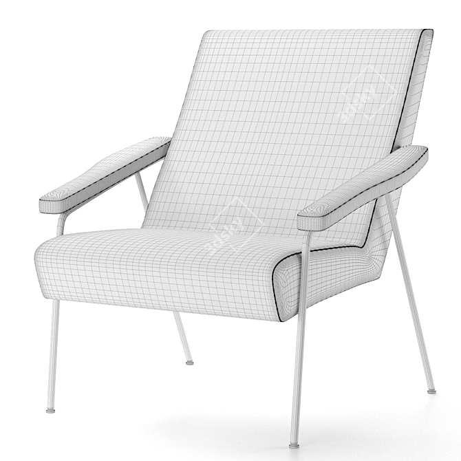Elegant Gio Armchair 3D model image 2
