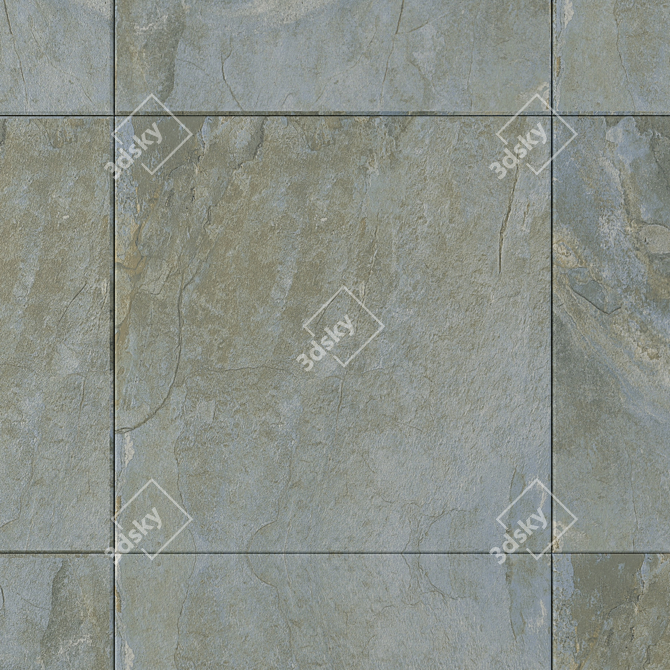 Key Stone Blue Stone Wall Tiles 3D model image 2