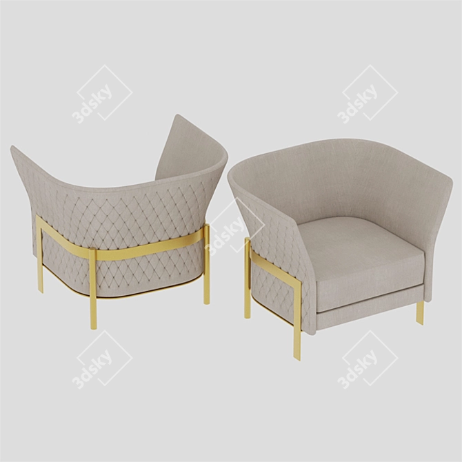 Modern Cosmo Armchair 3D model image 1