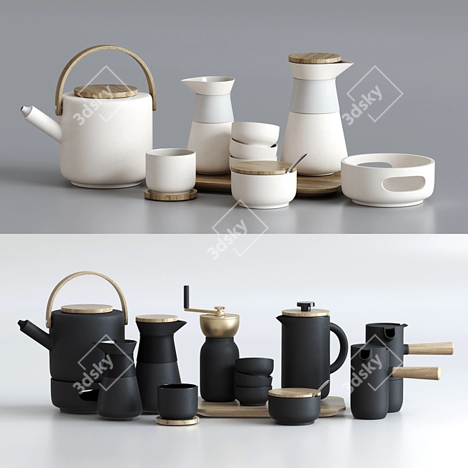 Elegant Stelton Kitchen Set 3D model image 1