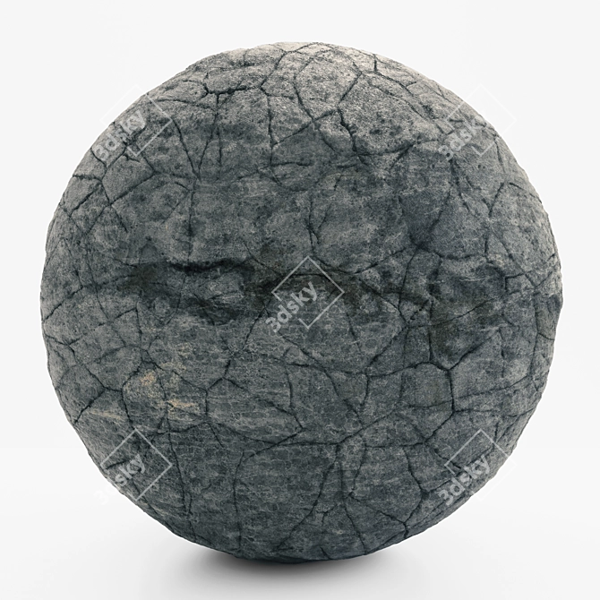 Midnight Obsidian VRay Rock 3D model image 1