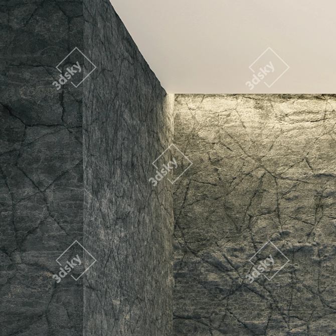 Midnight Obsidian VRay Rock 3D model image 3