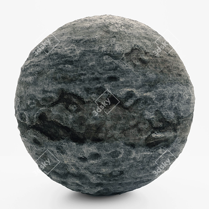  Midnight Obsidian Rock: VRAY PBR Material 3D model image 1