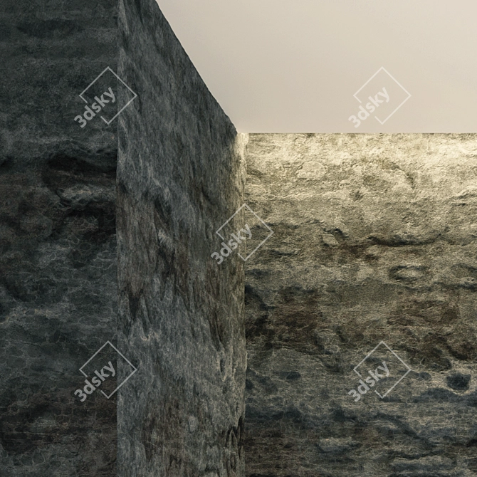  Midnight Obsidian Rock: VRAY PBR Material 3D model image 3