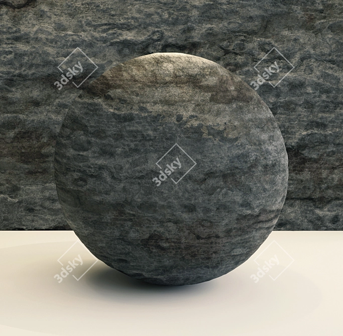  Midnight Obsidian Rock: VRAY PBR Material 3D model image 4