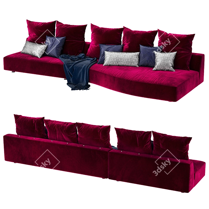 Edra Absolu Sofa: Modern Elegance for Your Space 3D model image 4