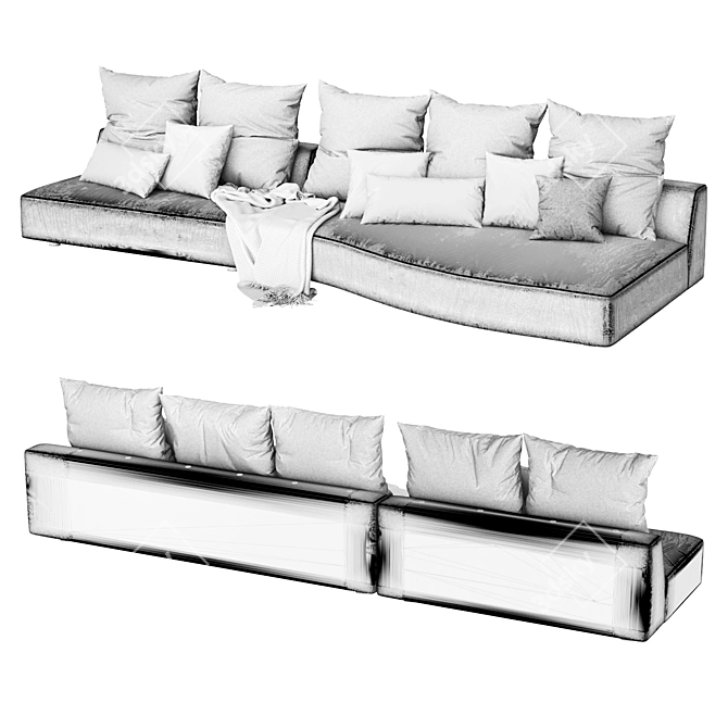 Edra Absolu Sofa: Modern Elegance for Your Space 3D model image 5