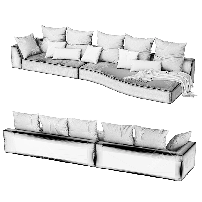 Title: Edra Absolu 02: Luxurious Sofa for Absolute Comfort 3D model image 5