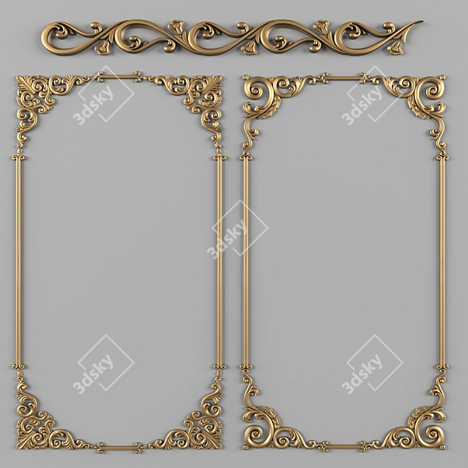 Elegant Decorative Set 3D model image 1