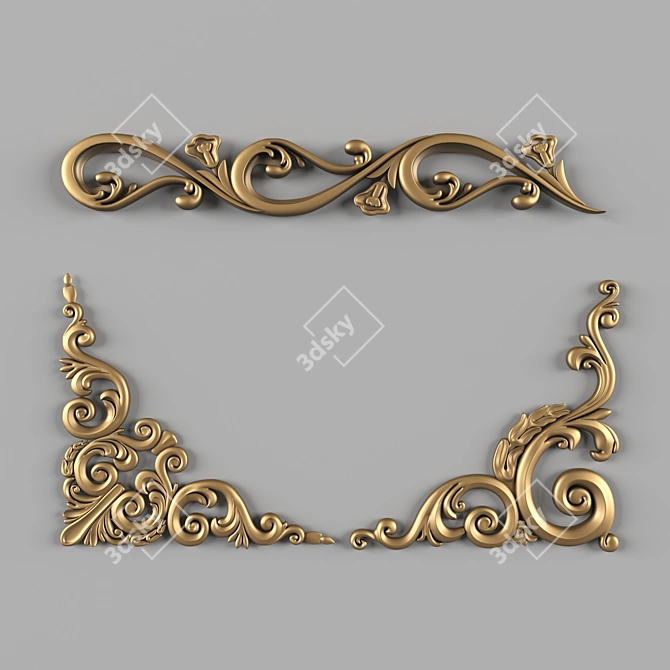 Elegant Decorative Set 3D model image 2