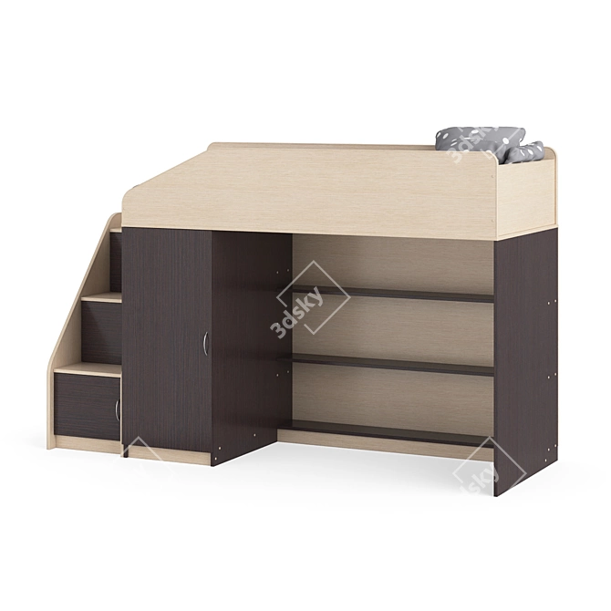 Modular Kids Bed Legenda K11 + LY11 3D model image 2