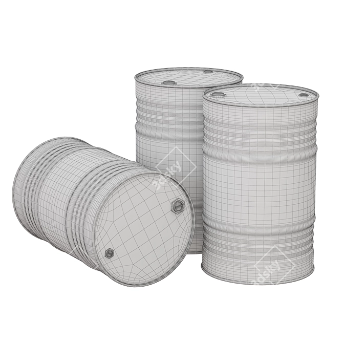 Versatile 3D Barrels with Textures 3D model image 2