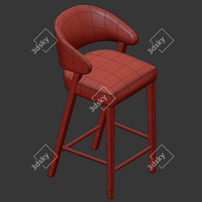 Title: Bright Group Cahn Barstool 3D model image 2