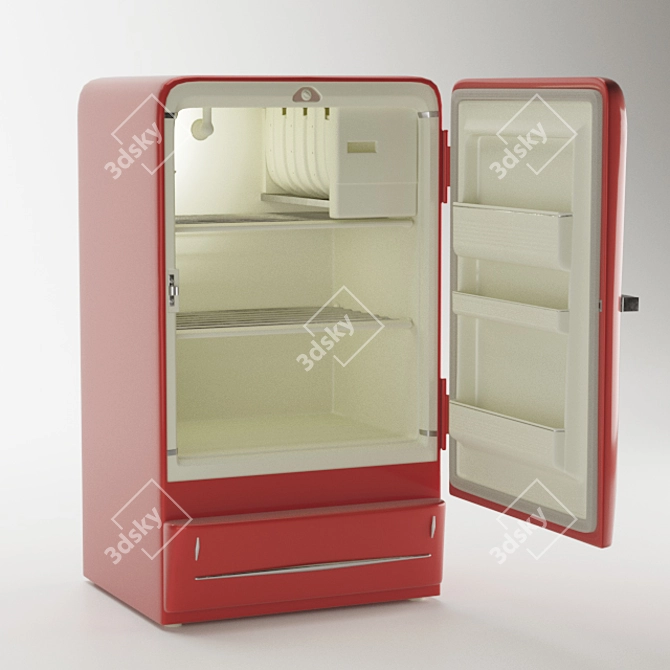 Bosch 108 JA Fridge: Compact and Efficient 3D model image 2