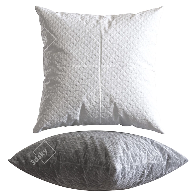 Velvet Pillow Collection: Luxurious and Stylish 3D model image 4