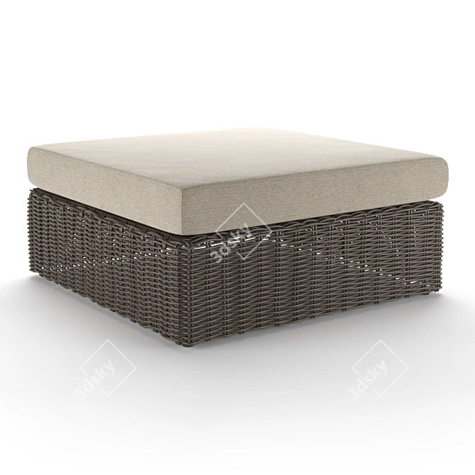 Havana Outdoor Ottoman: Stylish and Versatile 3D model image 3