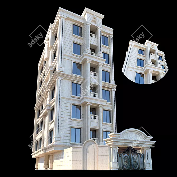 Elegant Architectural Masterpiece 3D model image 2