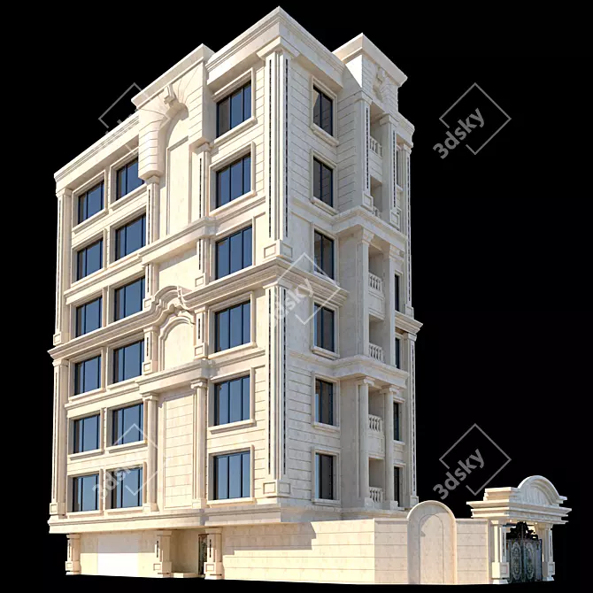 Elegant Architectural Masterpiece 3D model image 3