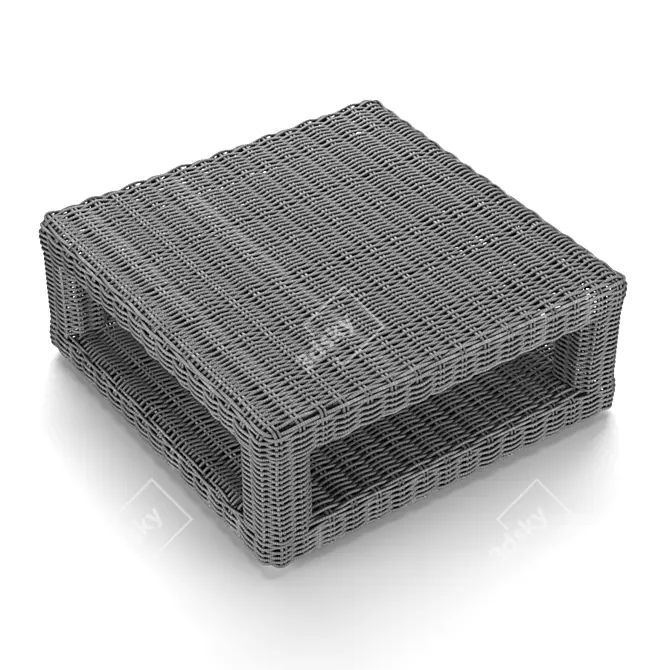 Havana Rattan Coffee Table 3D model image 3