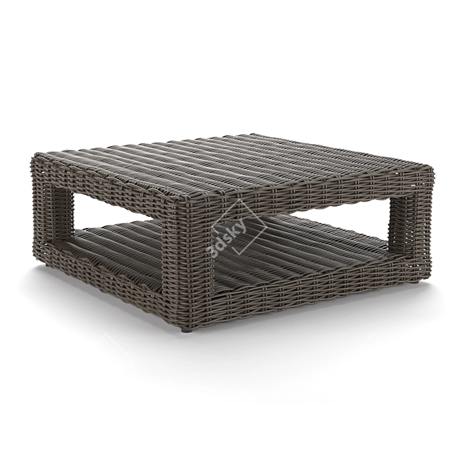 Havana Rattan Coffee Table 3D model image 4