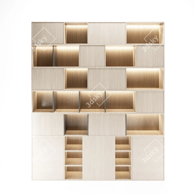 Versatile Modular Cabinet 3D model image 1