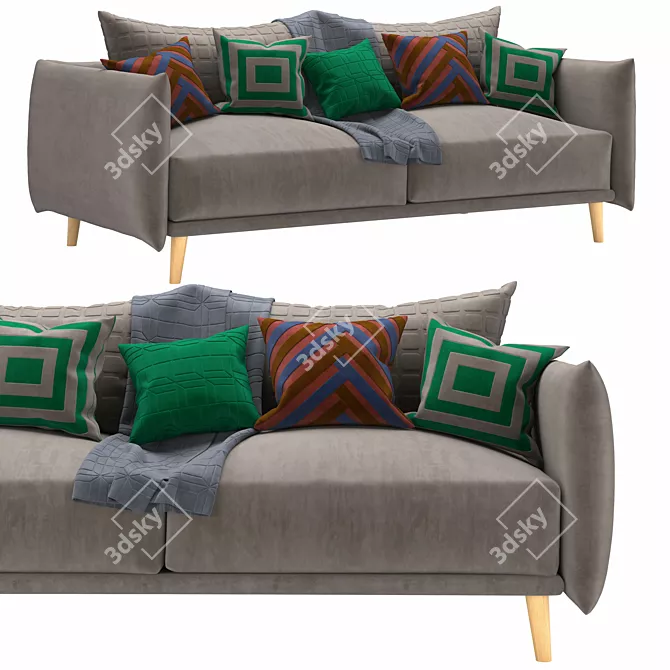 Modern Matera Sofa: High-Quality, Accurate Representation 3D model image 1