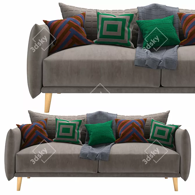 Modern Matera Sofa: High-Quality, Accurate Representation 3D model image 2