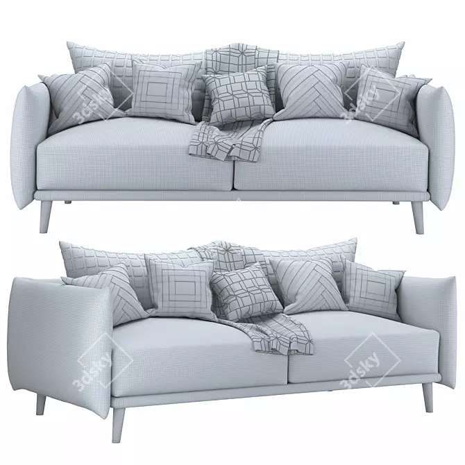 Modern Matera Sofa: High-Quality, Accurate Representation 3D model image 4
