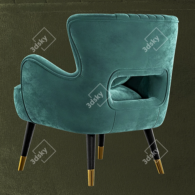 Elegant Swan Armchair: PBR-Optimized 3D model image 3