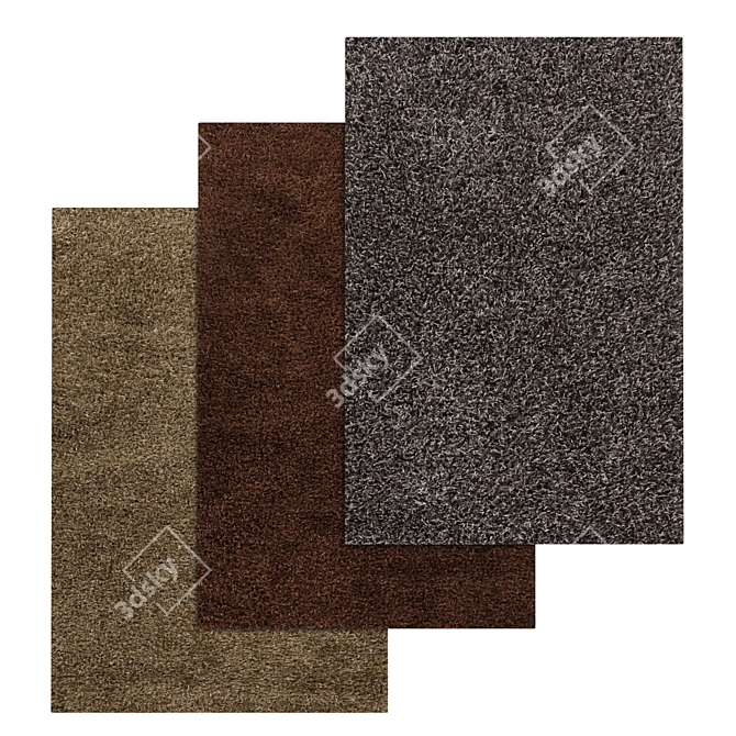 Luxurious Rug Set: High-Quality Textures for Every Perspective 3D model image 1