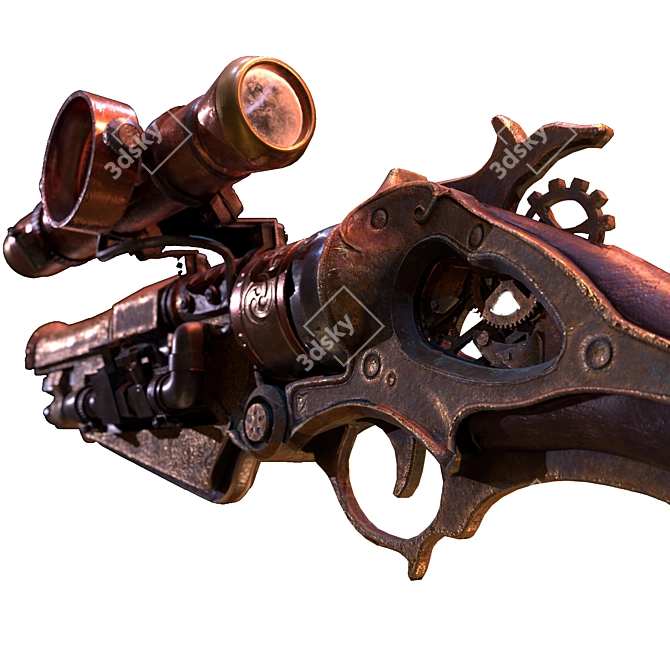 Victorian Vintage Handgun: Timeless Elegance in Your Hands 3D model image 16